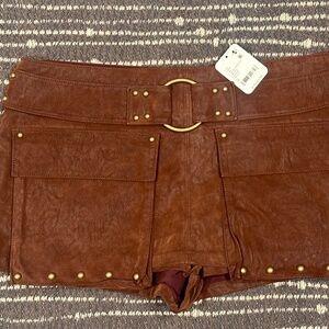 FreePeople “Shaved Chocolate” Skort